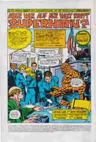 Williams Recht Marvel die fantastischen Vier Splashseite