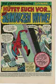 Williams Recht Marvel die Spinne Splashseite