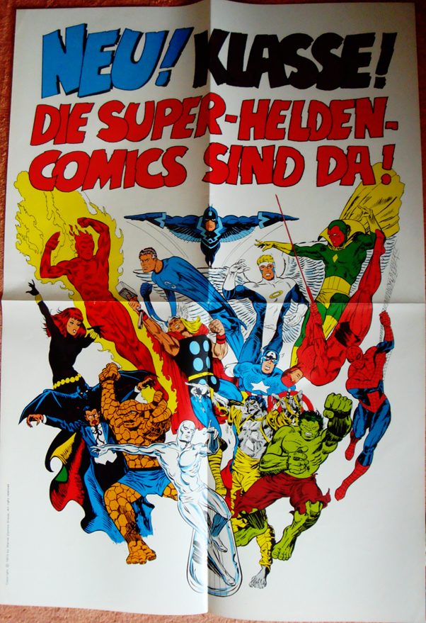 Werbeposter Williams-Verlag Marvel blau