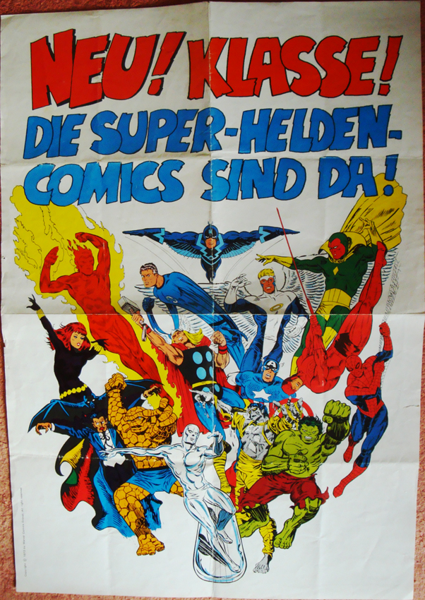 Werbeposter Williams-Verlag Marvel rot