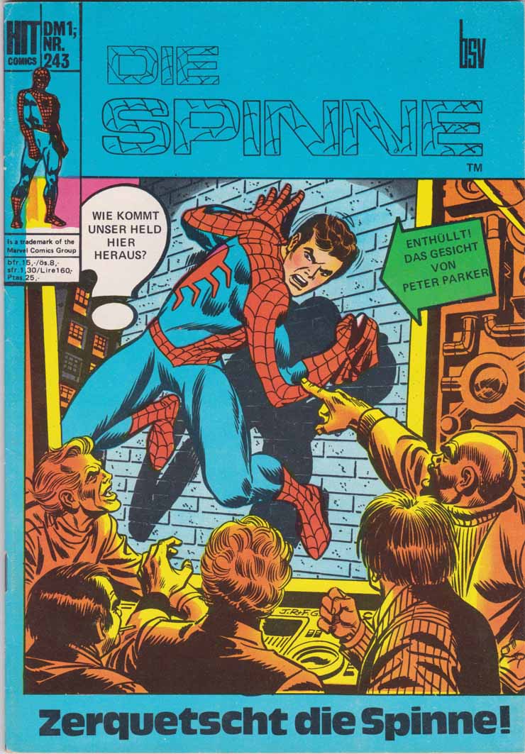 die Spinne Marvel hit Cover